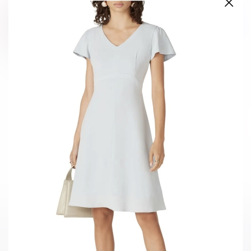 Talbots Womens Dress V Neck Fit Flare Quiet Luxury‎ Pastel Easter Plus Size 14